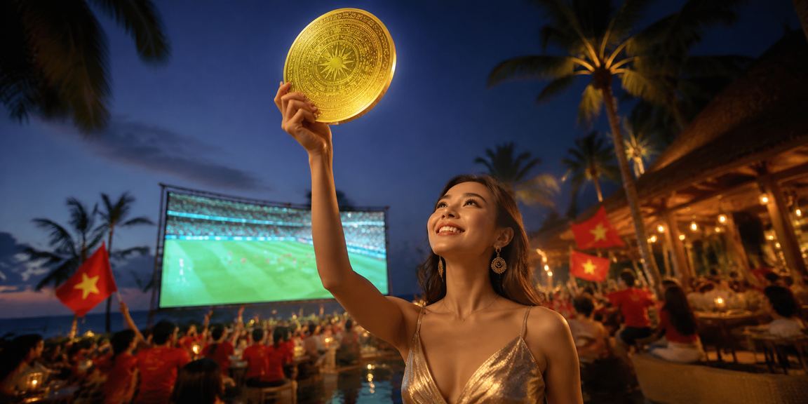 Người dùng Phú Quốc xem kết quả cá cược và xổ số trong lễ hội ngoài trời qua điện thoại